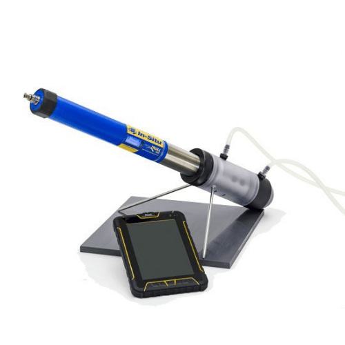 Sonde installed in Aqua TROLL 500 and 600 Low-Flow Kit