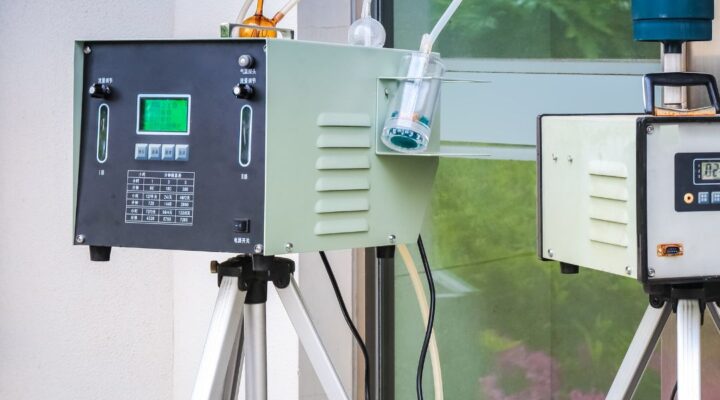 Air sampling equipment that tests air quality.